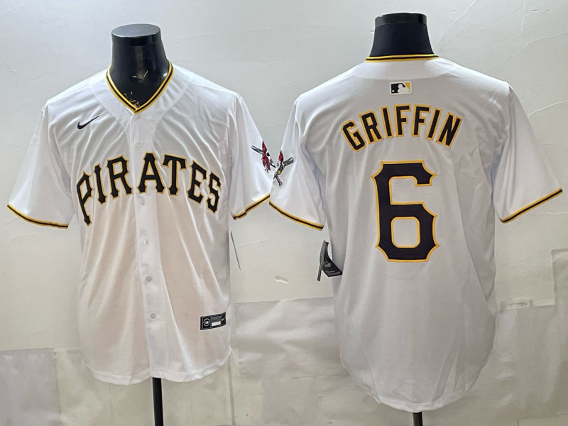 Men Pittsburgh Pirates #6 Griffin white Game 2026 Nike MLB Jersey 0401003